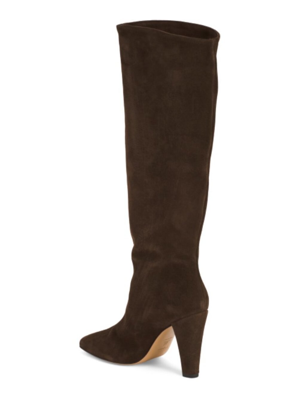 FABRIZIO CHINI Made In Italy Suede High Shaft Boots With Wrapped Heel - Picture 2 of 3